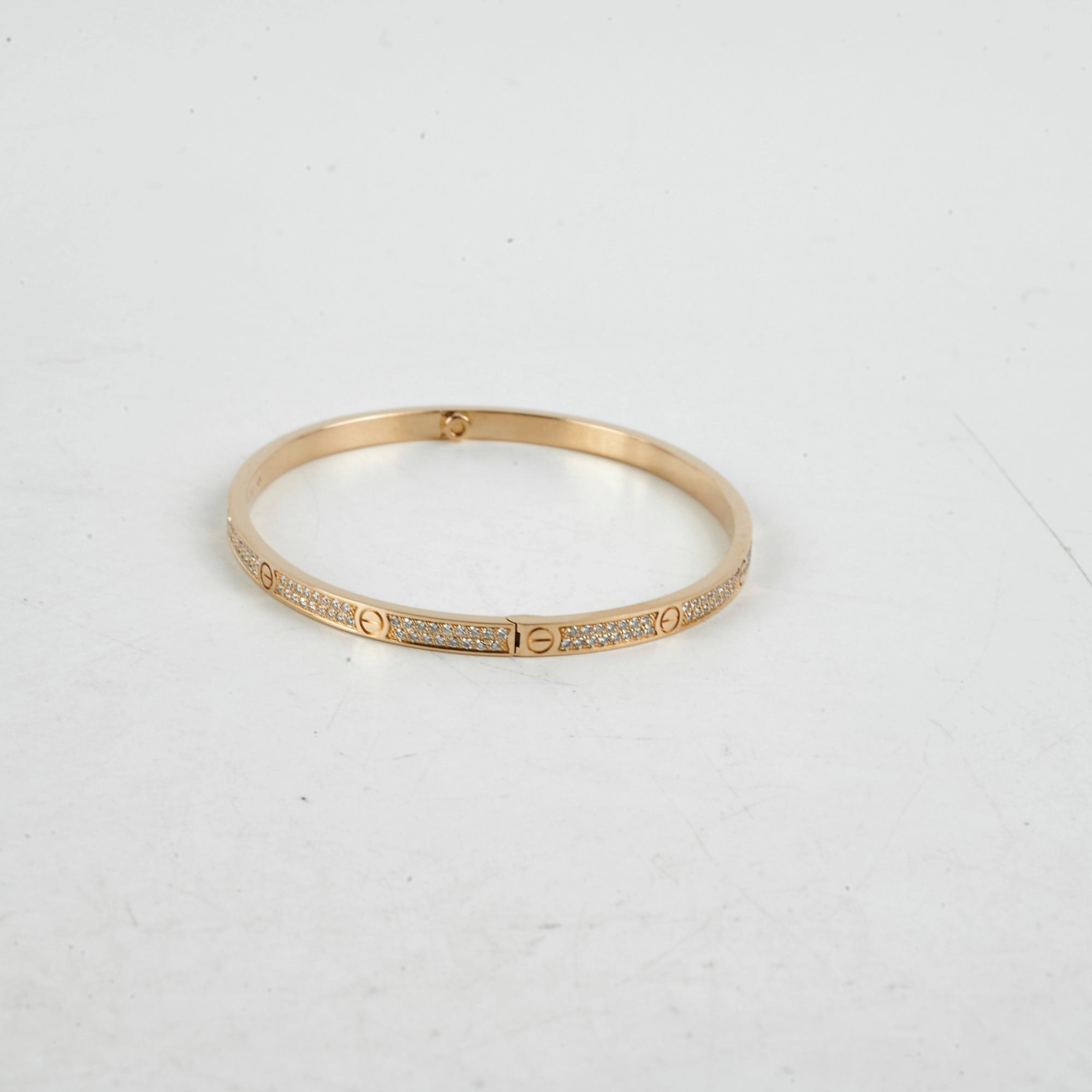 Cartier Small Model Love Pave Bracelet Yellow Gold 2021