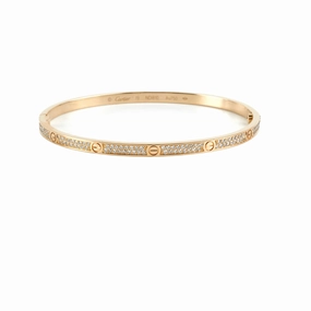Cartier Small Model Love Pave Bracelet Yellow Gold 2021 hand-chain-bracelet  