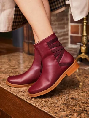 Catimini Stiefeletten mit Reißverschluss aus veganem Leder | Bordeaux