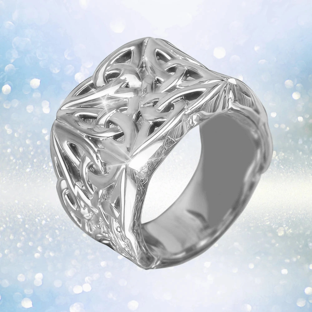 Celtic Knot Steel Men's Ring