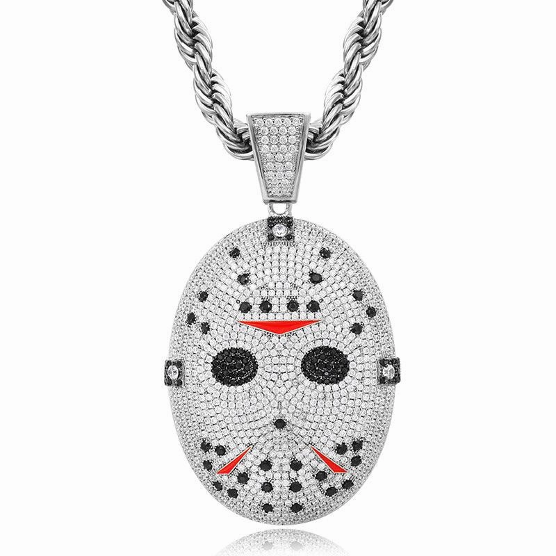 Chain Saw Frightening Mask Necklace