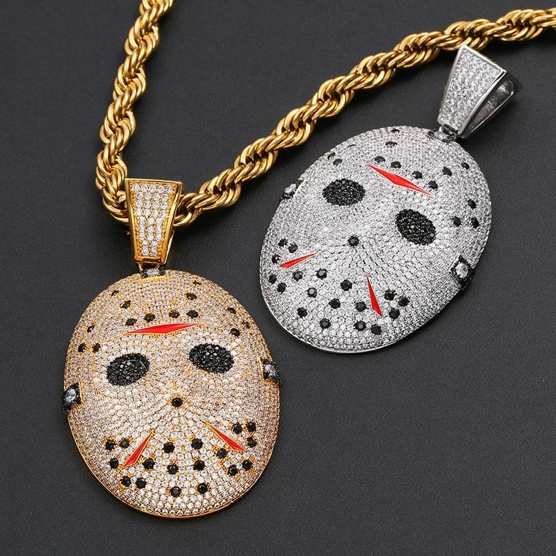 Chain Saw Frightening Mask Necklace