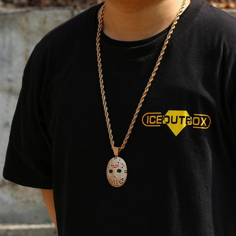 Chain Saw Frightening Mask Necklace 