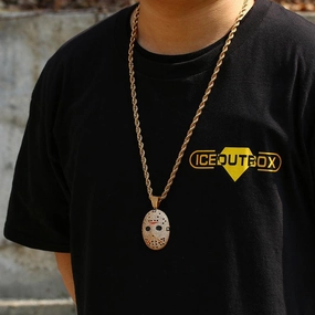 Chain Saw Frightening Mask Necklace 