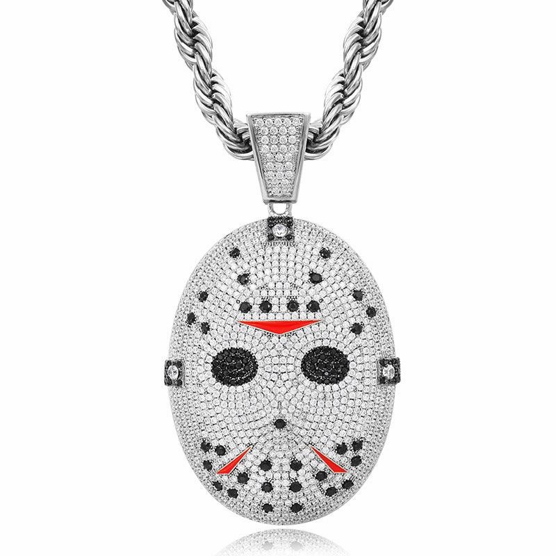 Chain Saw Frightening Mask Necklace