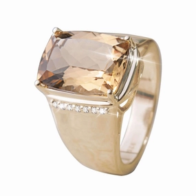Champagne Quartz Ring 