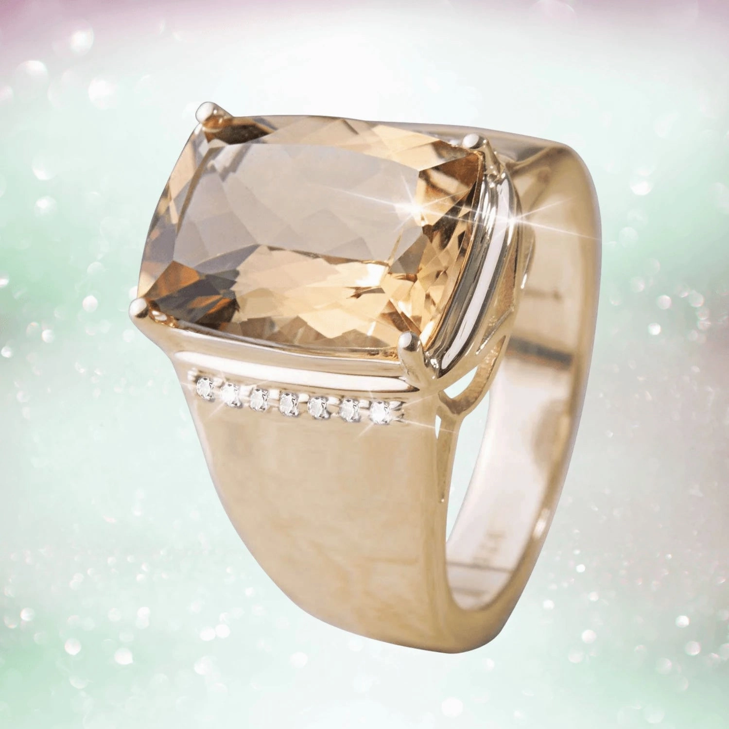 Champagne Quartz Ring