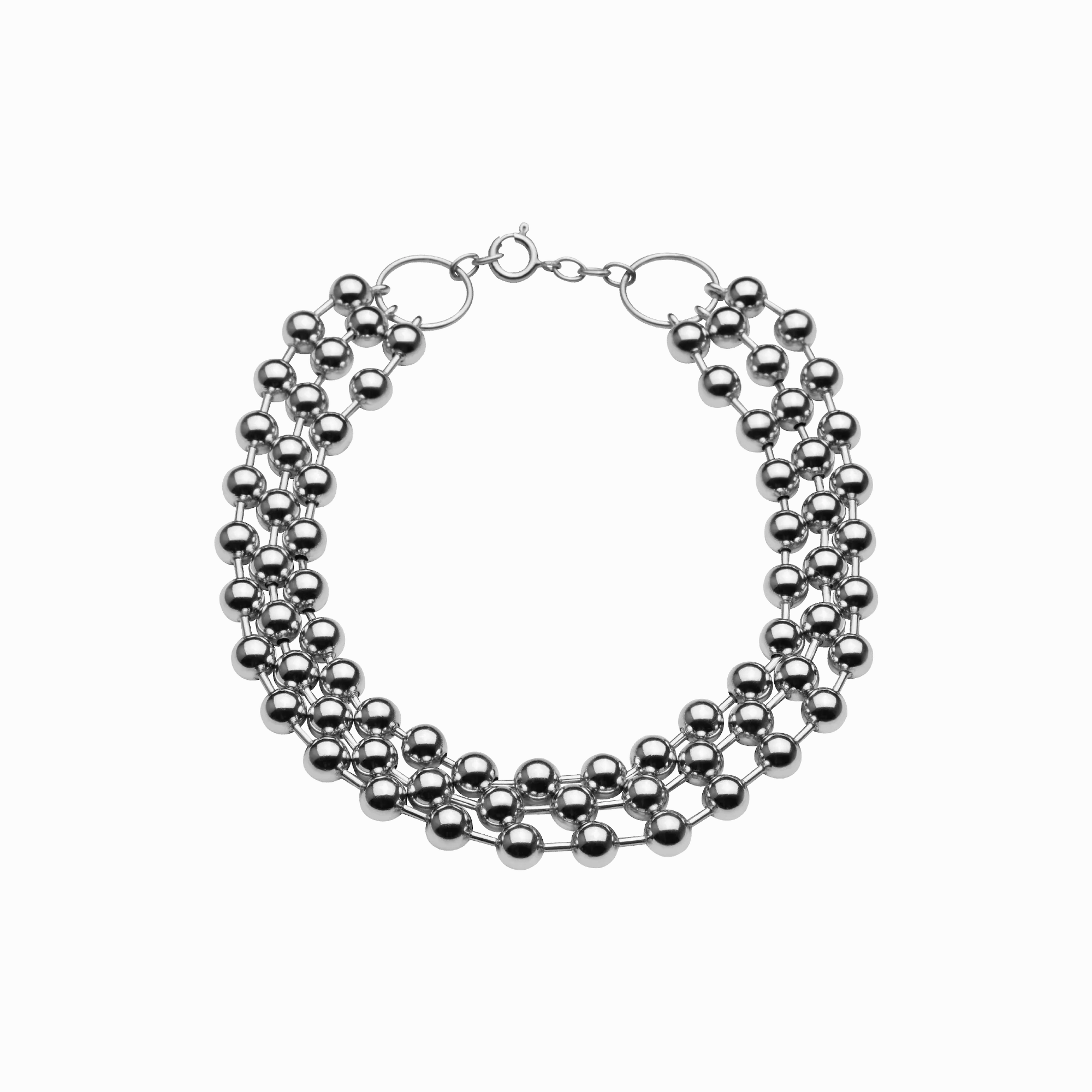 Champagne Triple Choker Silver