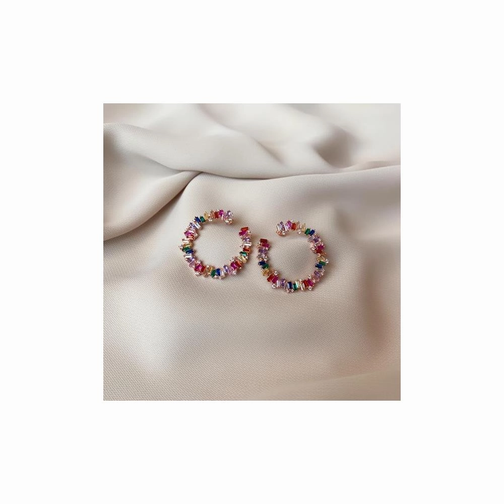 Chato Julia Earring Black And Rainbow