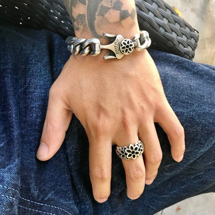 Cherry Blossom Men's Bracelet Retro Fashionable Punk