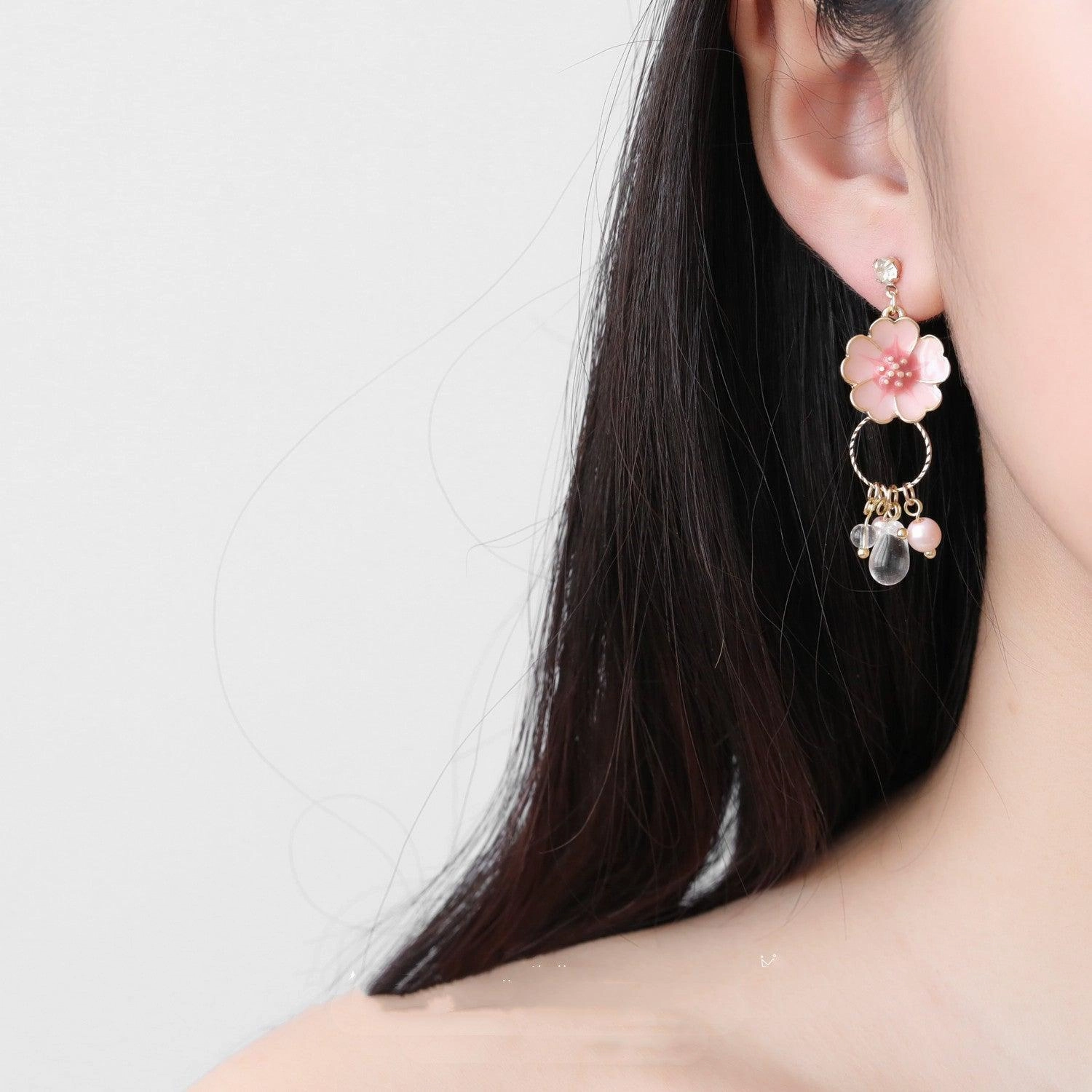 Cherry Blossom Season Pure Silver Ear Nail