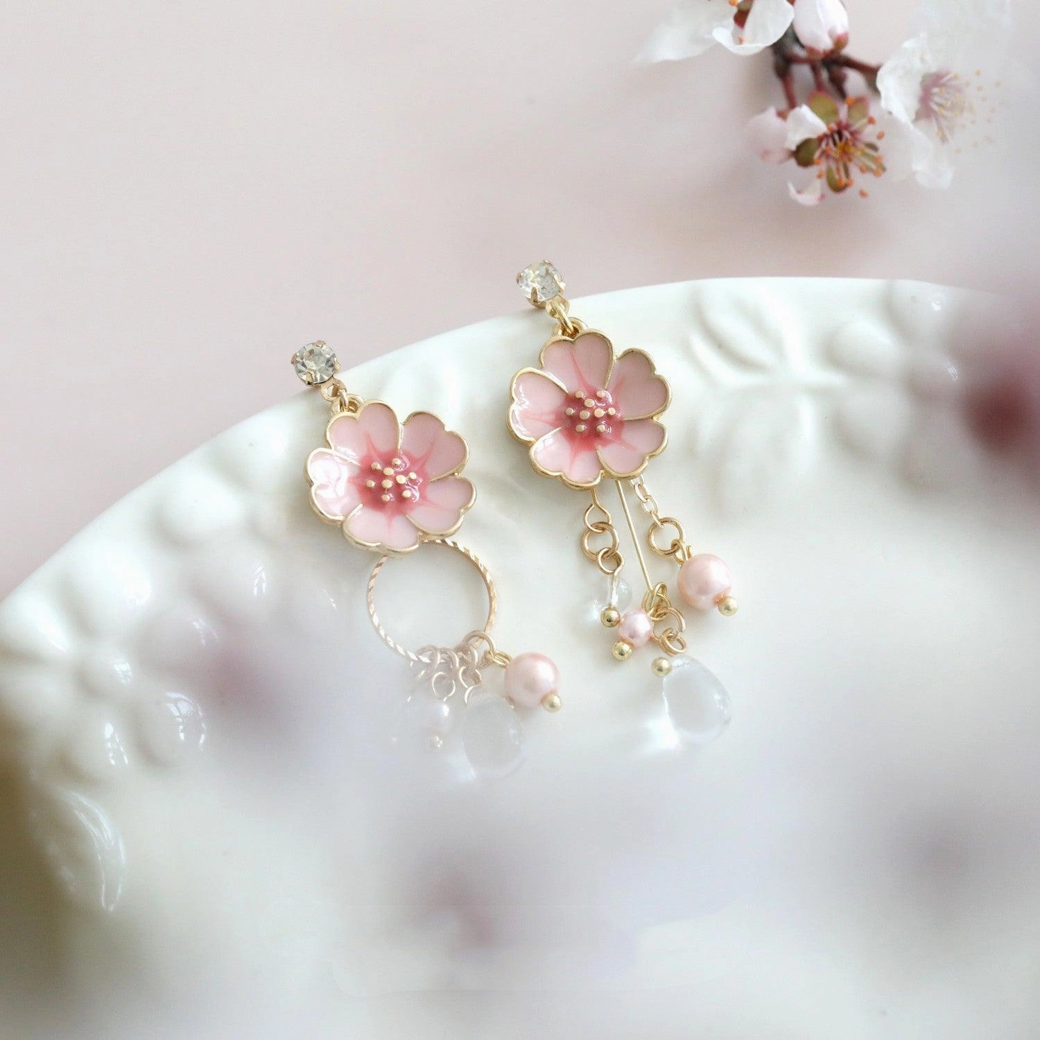 Cherry Blossom Season Pure Silver Ear Nail