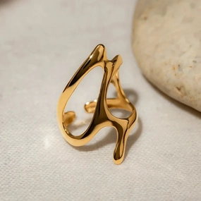 Chic Stainless Steel Irregular Geometry Ring 