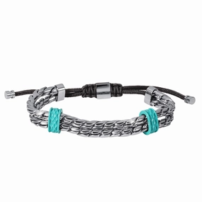 Chromatic Wave Blue Men's Bracelet 