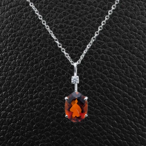 Citrine &amp; Diamond Pendant