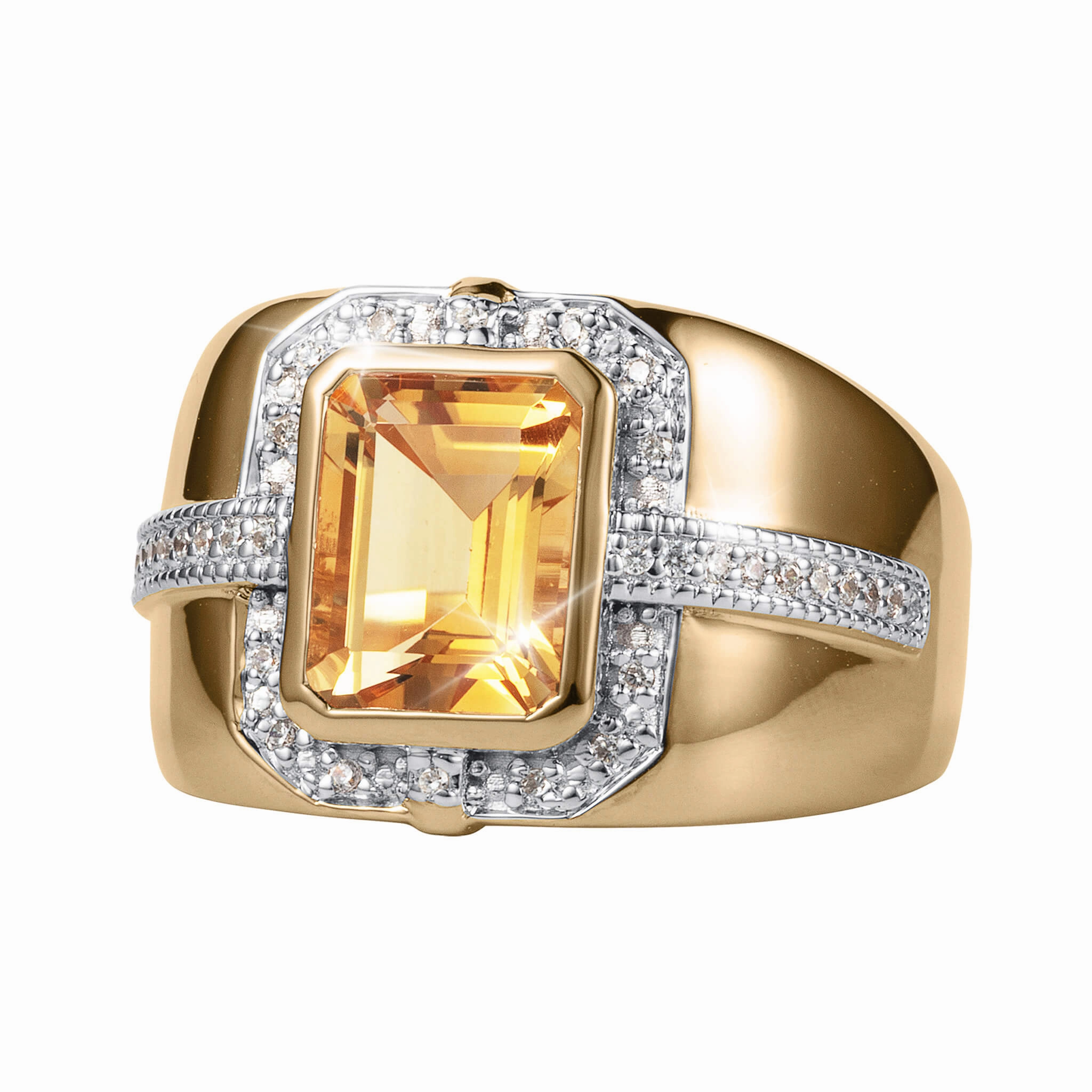 Citrine Fortress Men's Ring 