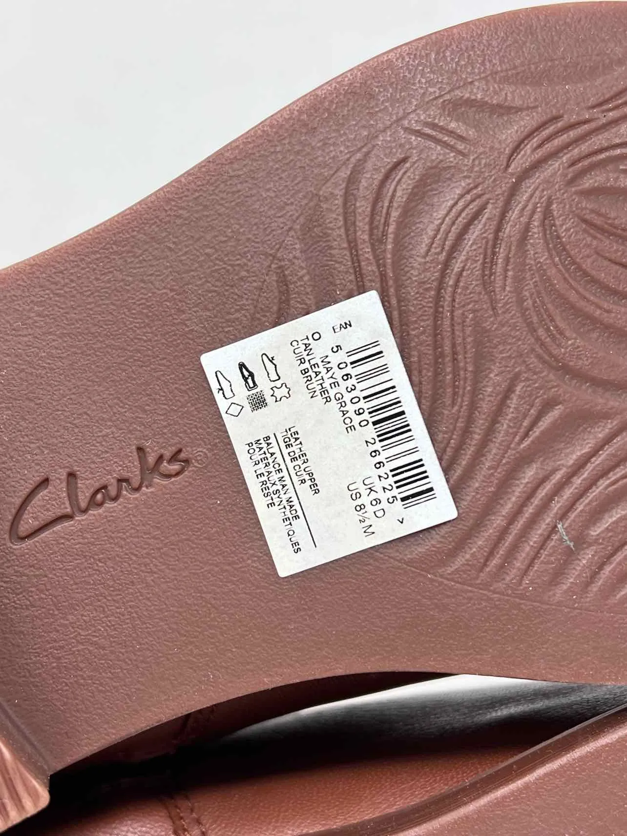 Clarks Größe 8,5 Braune/Goldene Schnallen Leder Schuhe Stiefel