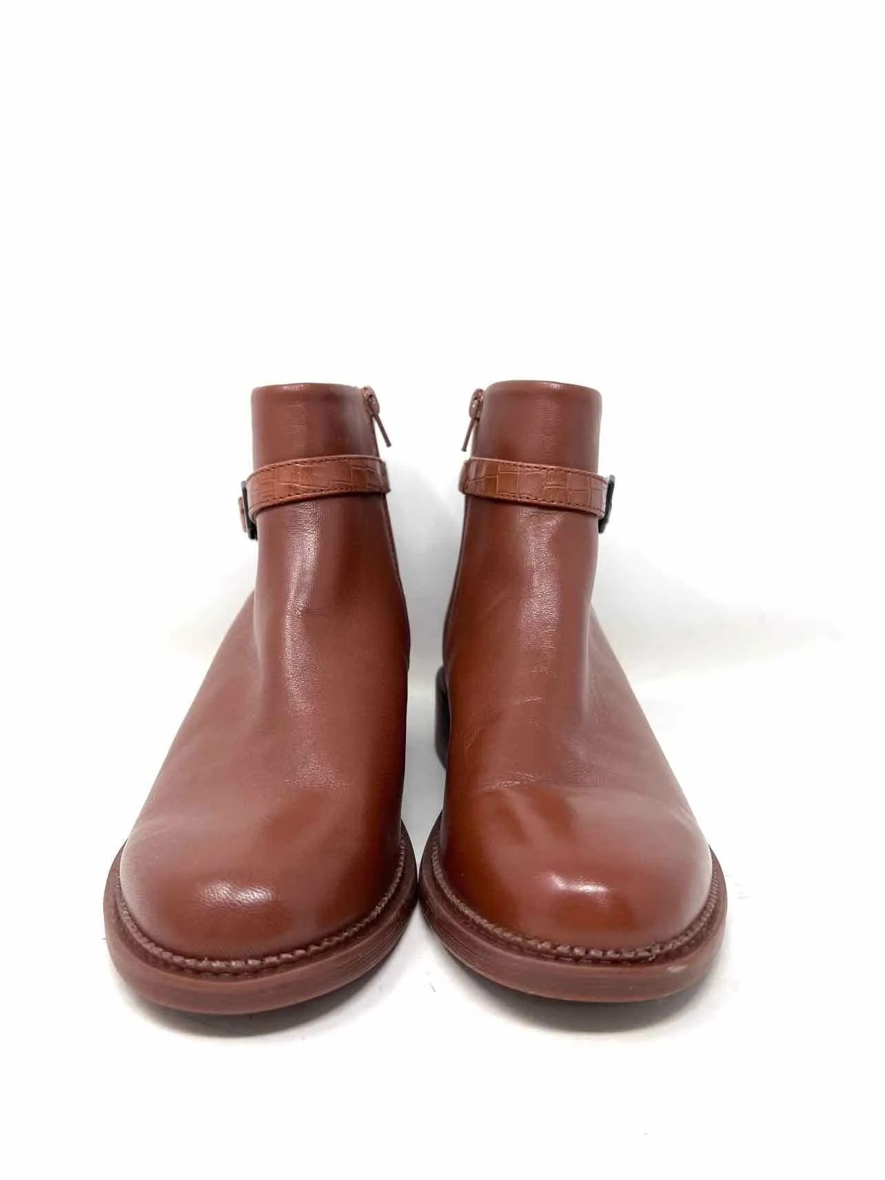 Clarks Größe 8,5 Braune/Goldene Schnallen Leder Schuhe Stiefel