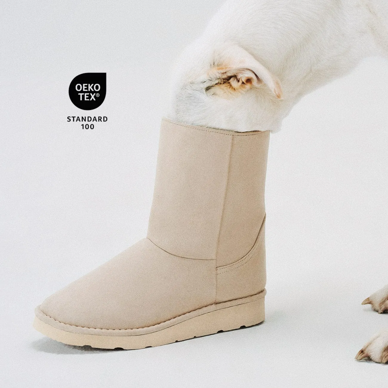 Klassische Unisex Vegane Kunstpelz gefütterte Stiefel | Mehrere Farben