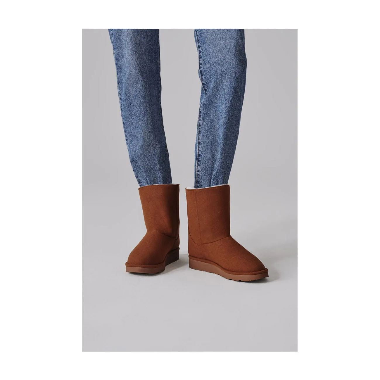 Klassische Unisex Vegane Kunstpelz gefütterte Stiefel | Mehrere Farben