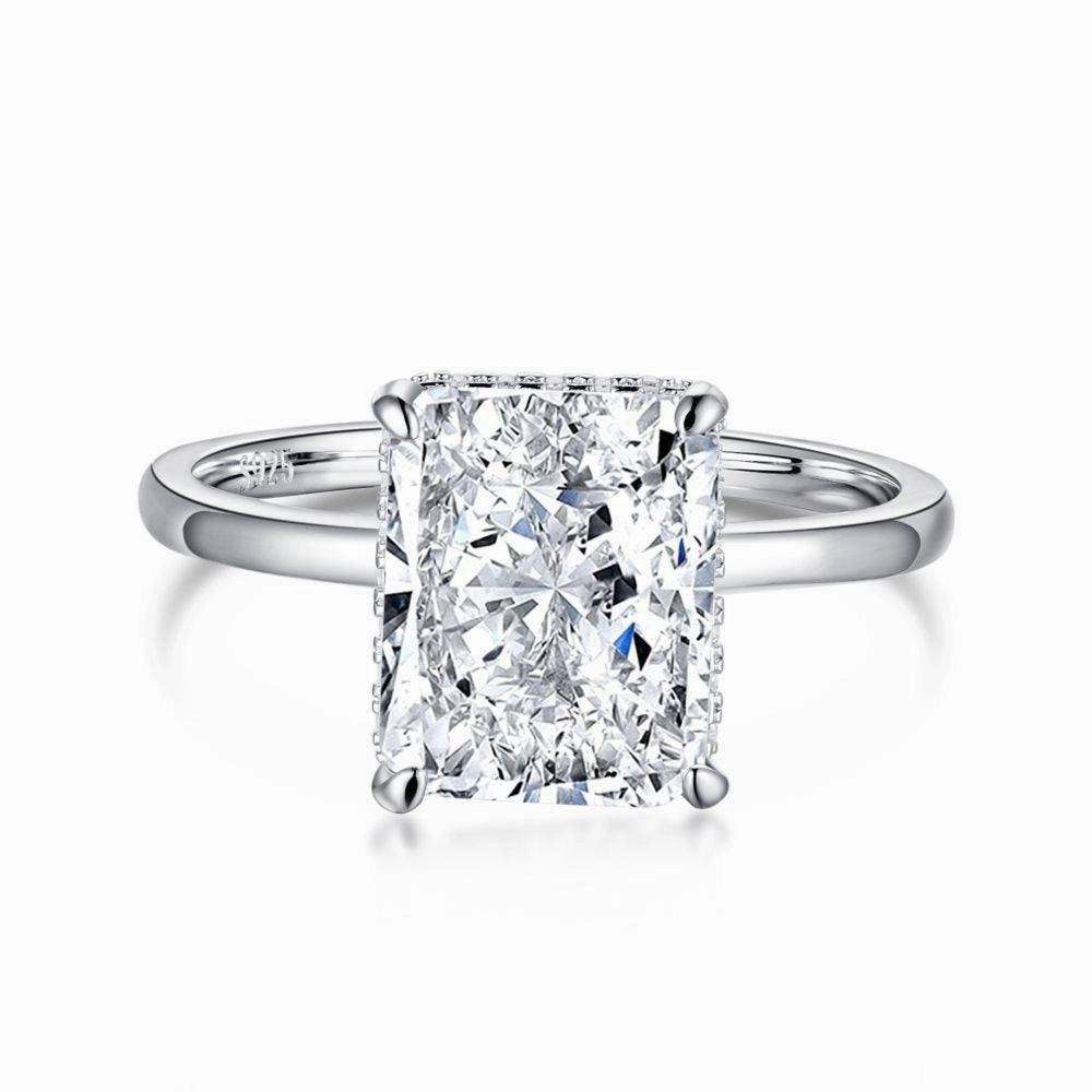 Classic 4-claw S925 Sterling Silver Special Interest Light Luxury Zircon Ring