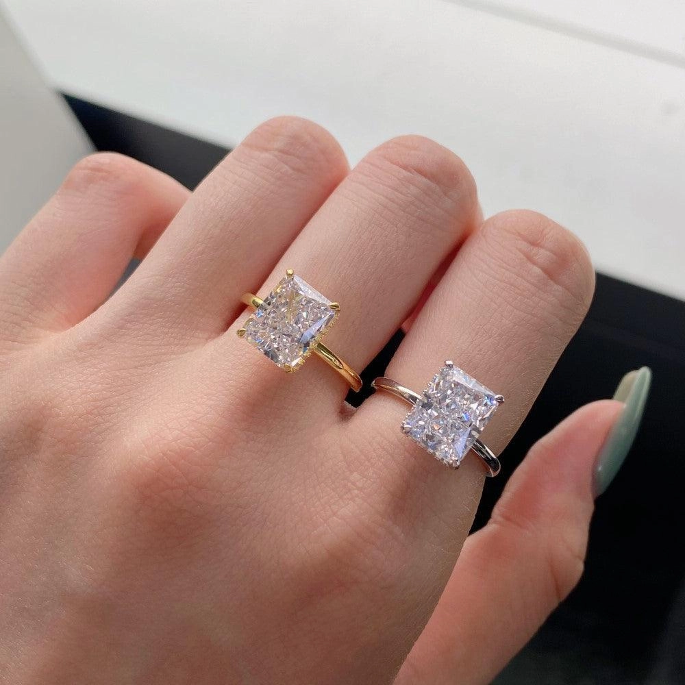 Classic 4-claw S925 Sterling Silver Special Interest Light Luxury Zircon Ring