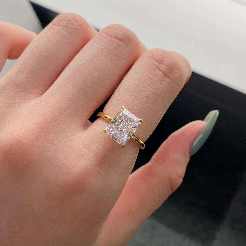 Classic 4-claw S925 Sterling Silver Special Interest Light Luxury Zircon Ring