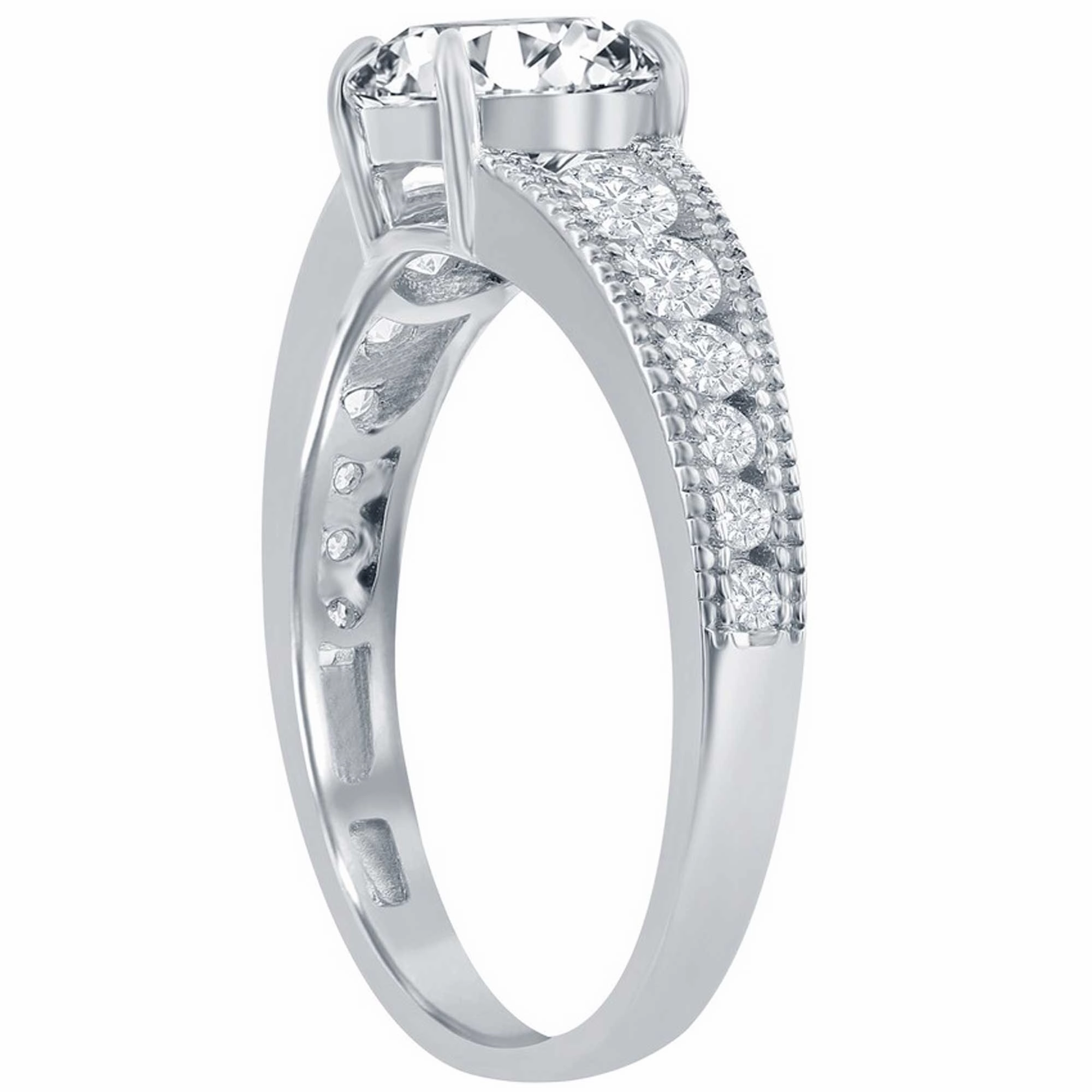 Classic Women's 7mm Round Channel Set Band Ring - W-2851