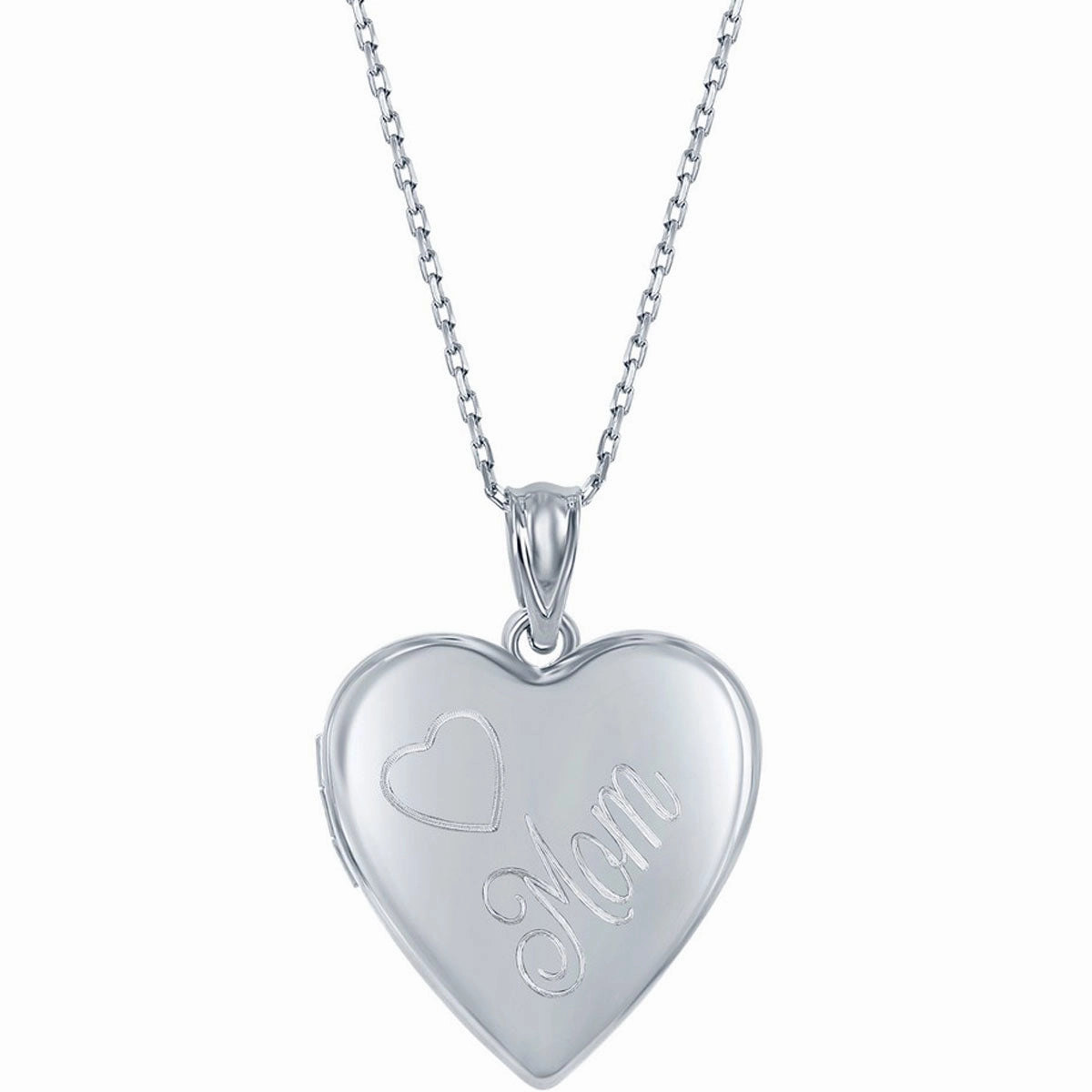 Classic Women's Pendant and Locket Set - Mother and Daughter 2PC Mom Heart | J-2746