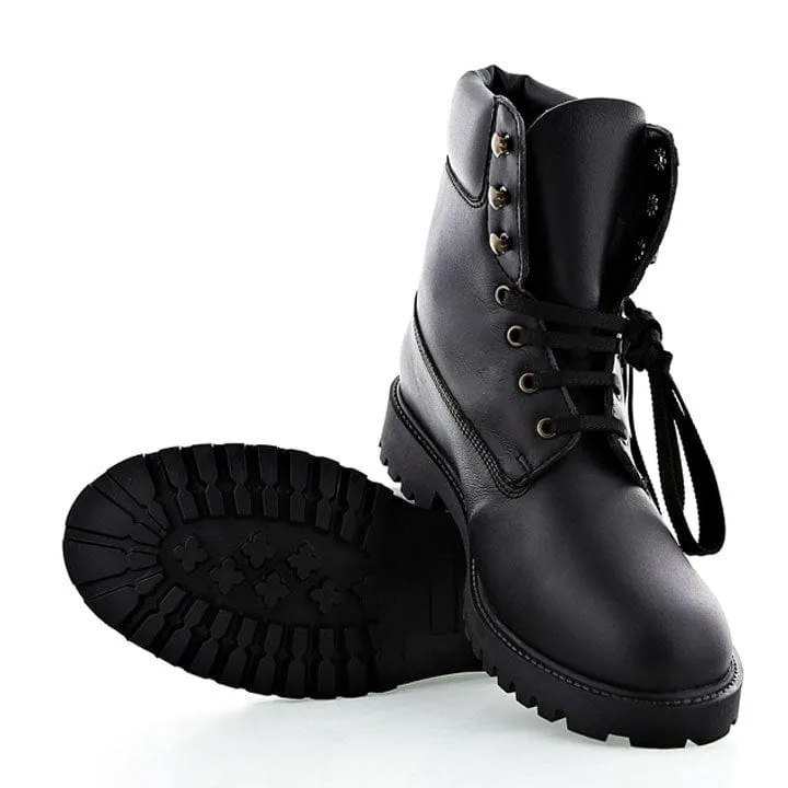 Claudia & Claudio Unisex Vegane Nappa-Leder Stiefel | Schwarz