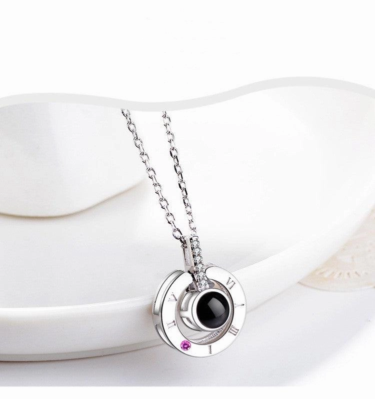Clavicle Chain Female 925 Sterling Silver One Hundred 100 Languages I Love You