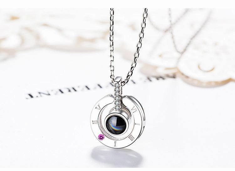 Clavicle Chain Female 925 Sterling Silver One Hundred 100 Languages I Love You