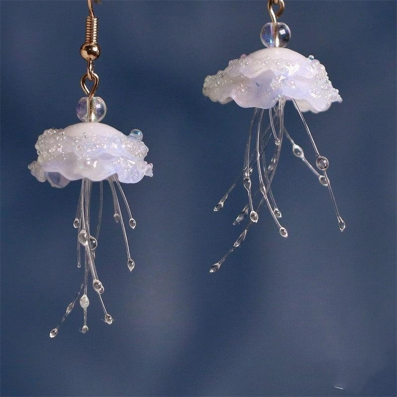 Cloud Fall Jellyfish Earrings Temperament Senior Atmospheric Ins 