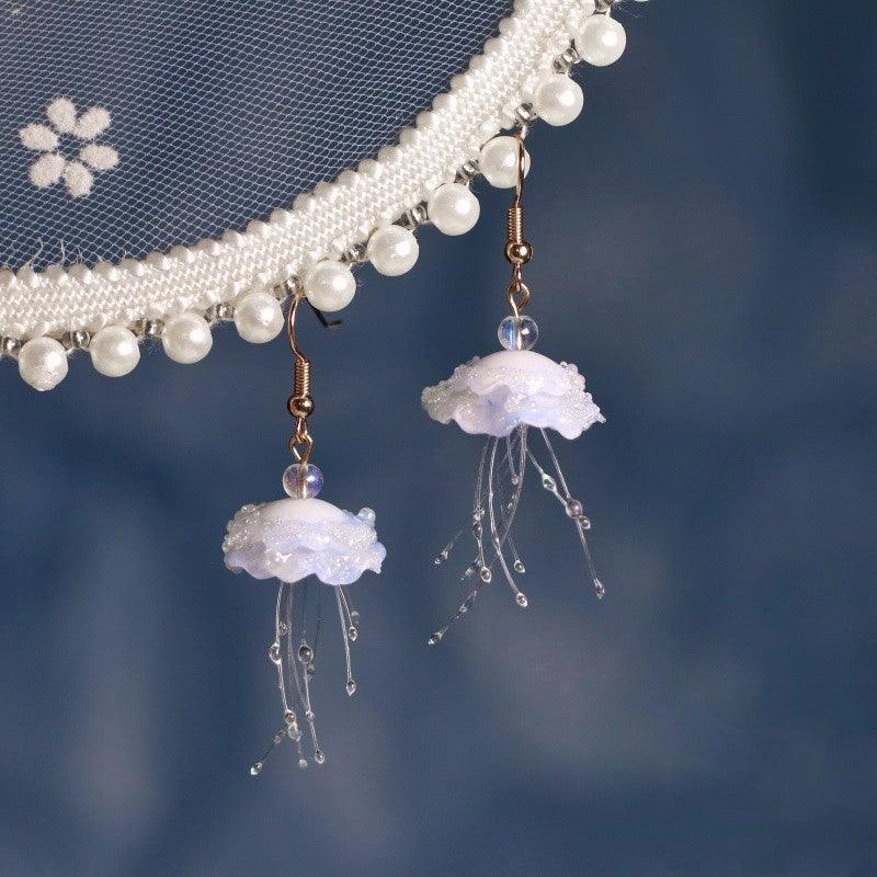 Cloud Fall Jellyfish Earrings Temperament Senior Atmospheric Ins