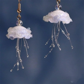 Cloud Fall Jellyfish Earrings Temperament Senior Atmospheric Ins 