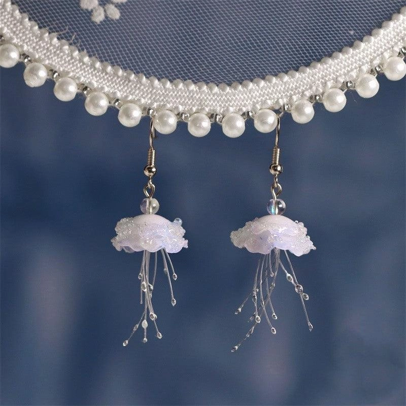 Cloud Fall Jellyfish Earrings Temperament Senior Atmospheric Ins