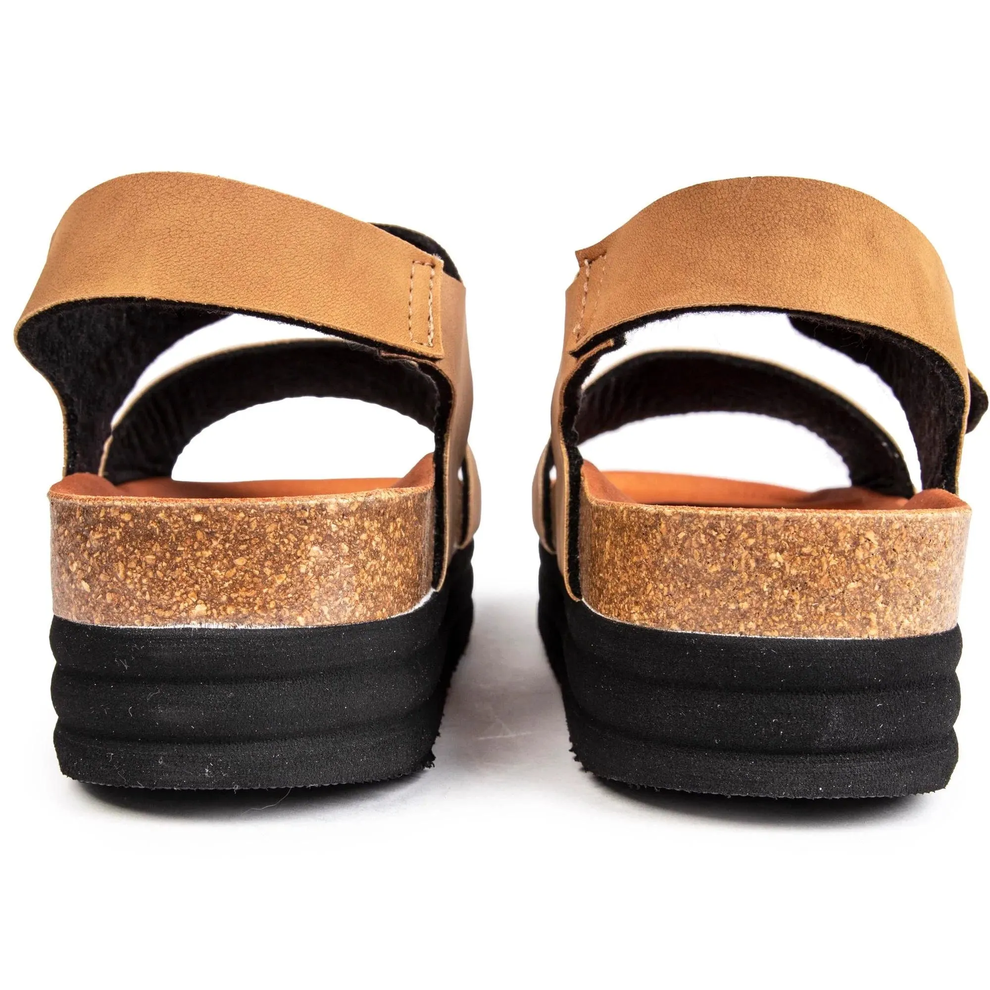 Clove Damen Vegane Plateausandalen | Karamell