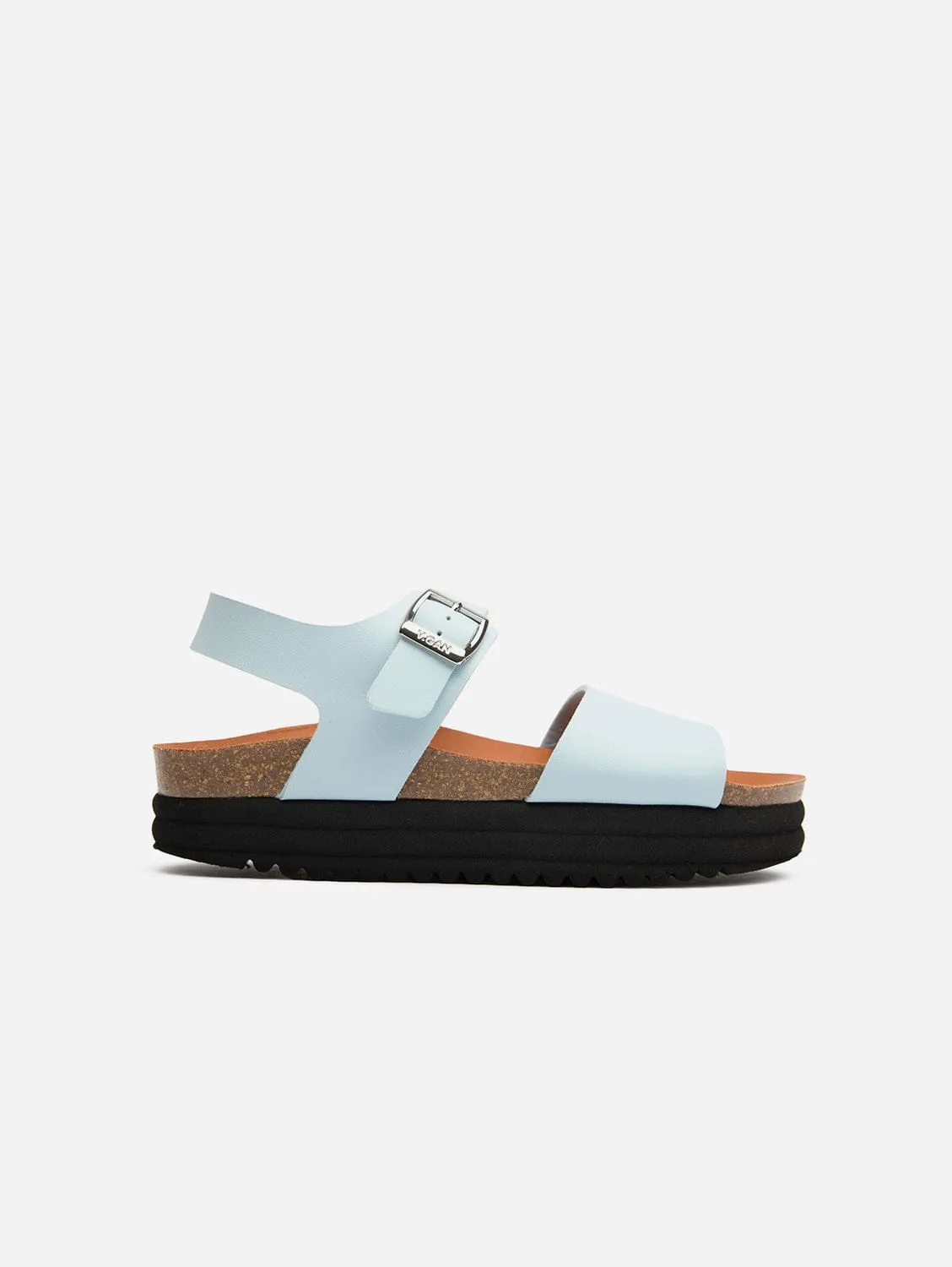 Clove Damen Vegane Plateausandalen | Hellblau