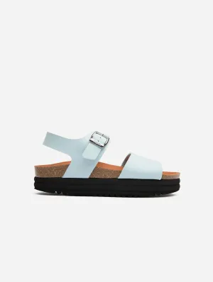 Clove Damen Vegane Plateausandalen | Hellblau