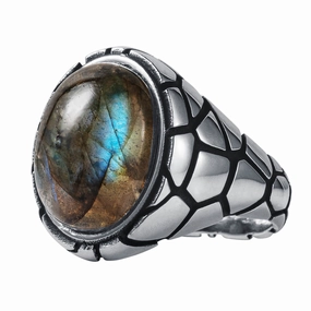 Cobra Labradorite Men's Ring 