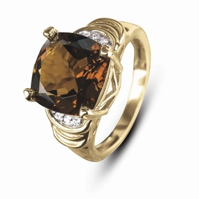 Cognac Quartz Ring 