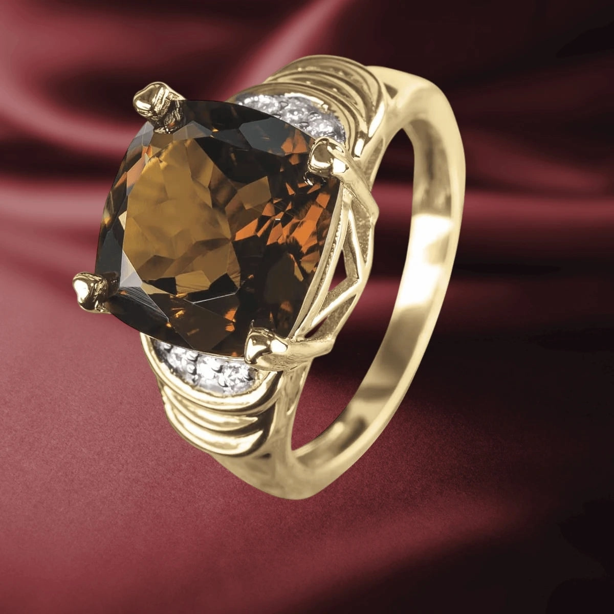 Cognac Quartz Ring