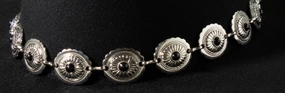 Concho Black Stone Hat Band texture-rose-gold  
