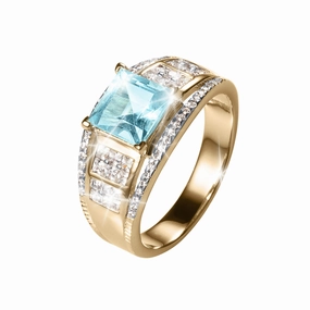 Connoisseur Blue Topaz Men's Ring 