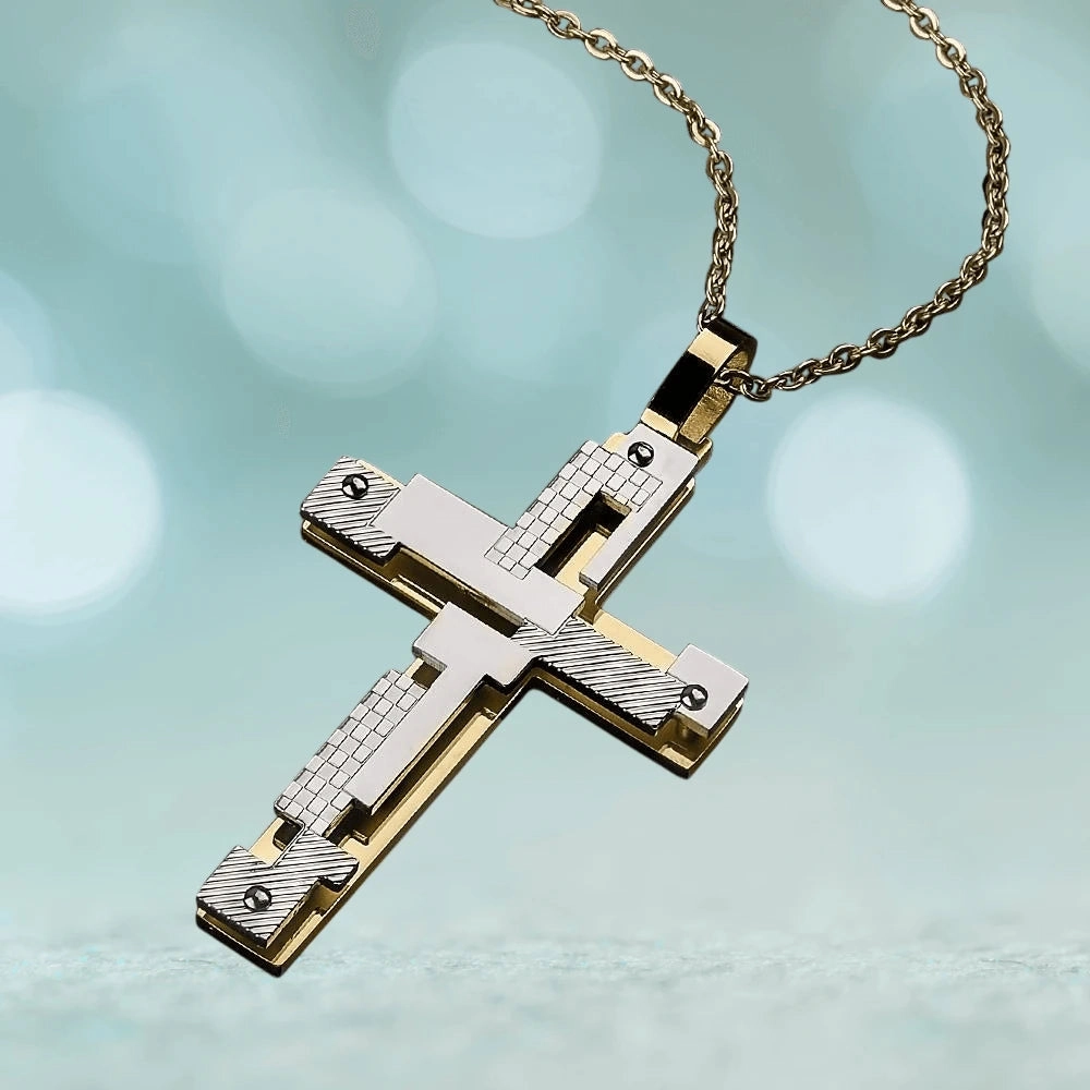 Contemporary Men's Cross Pendant