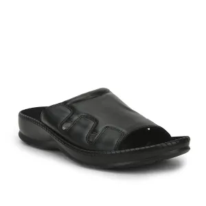 Coolers Schwarze Bequeme Hausschuhe Für Herren META-2 Von Liberty