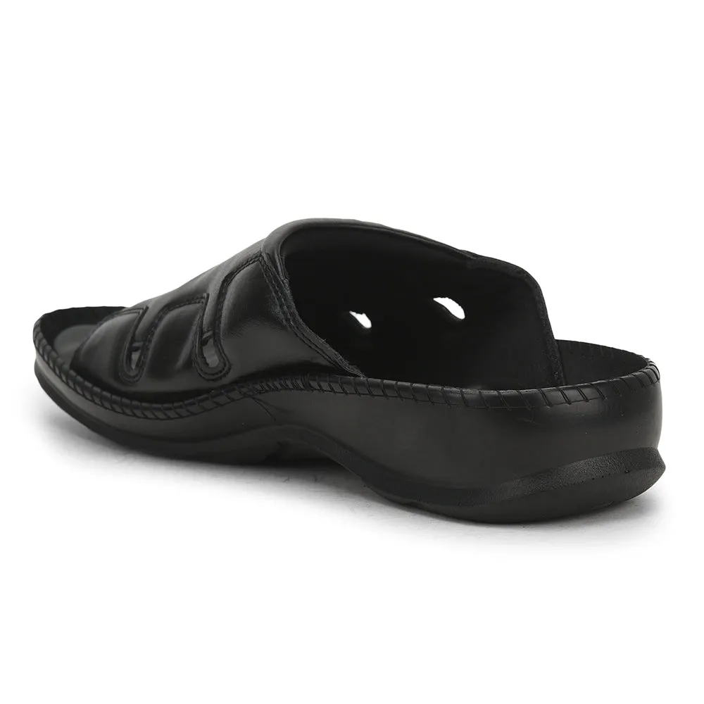 Coolers Schwarze Bequeme Hausschuhe Für Herren META-2 Von Liberty