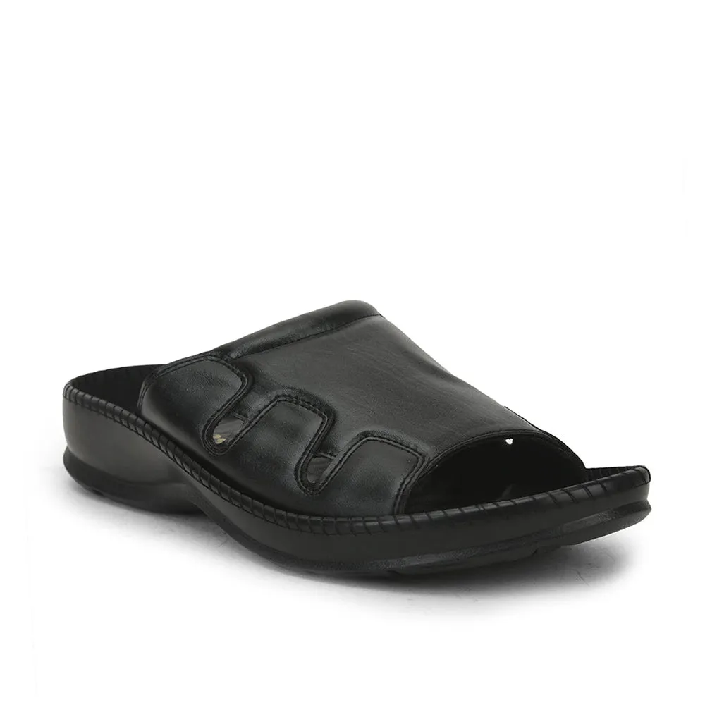 Coolers Schwarze Bequeme Hausschuhe Für Herren META-2 Von Liberty