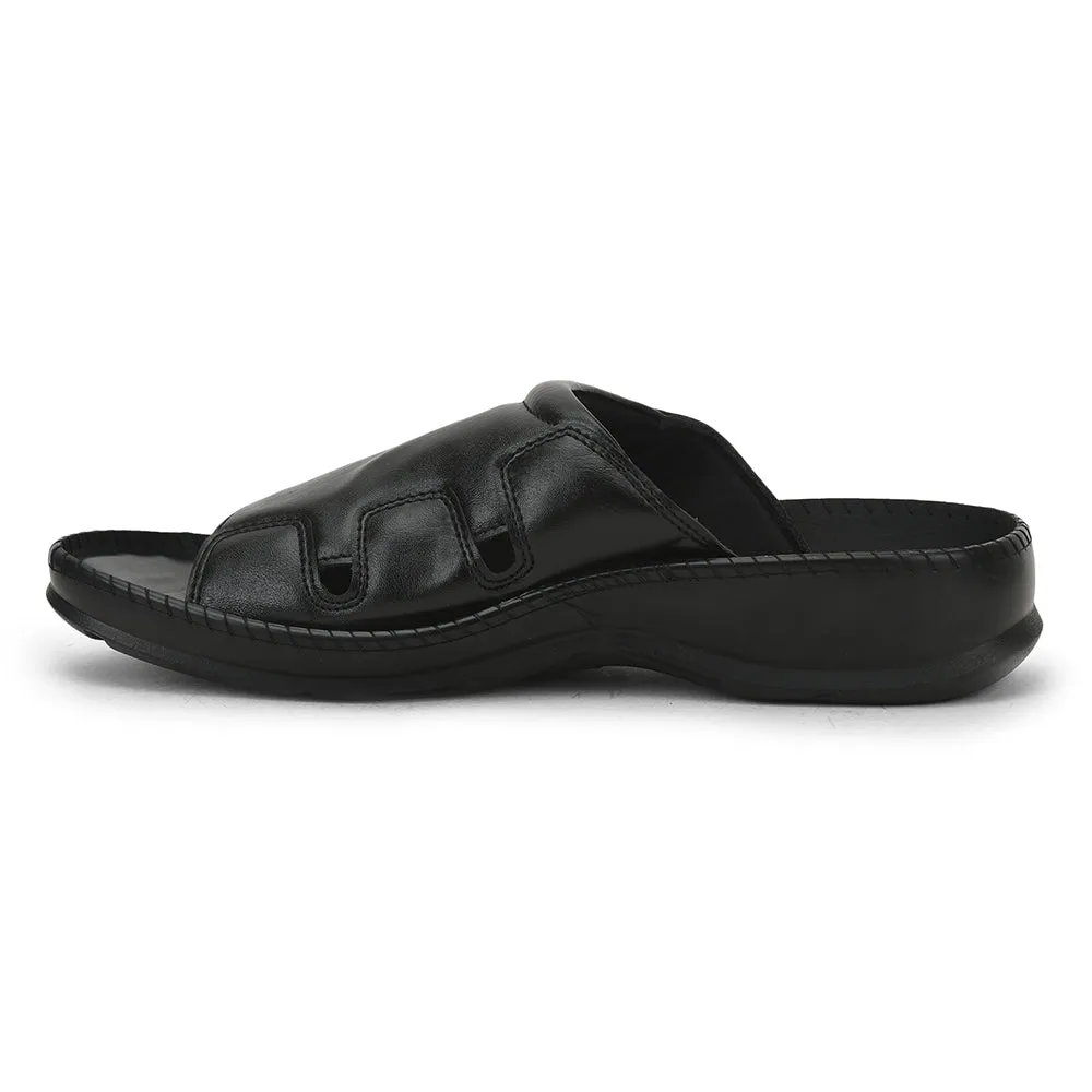Coolers Schwarze Bequeme Hausschuhe Für Herren META-2 Von Liberty