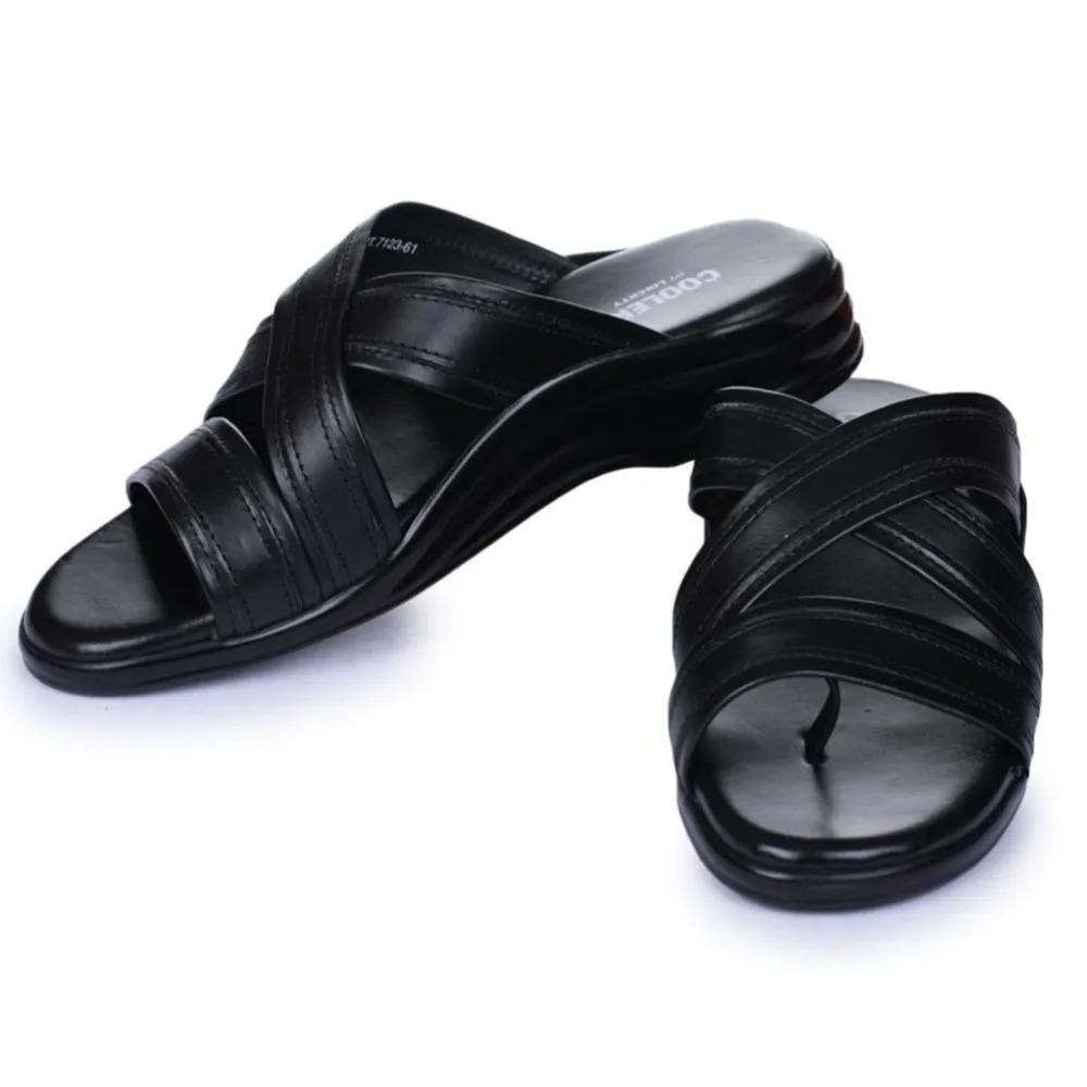 Liberty Coolers Bequeme Schwarze Hausschuhe Für Herren 7123-61